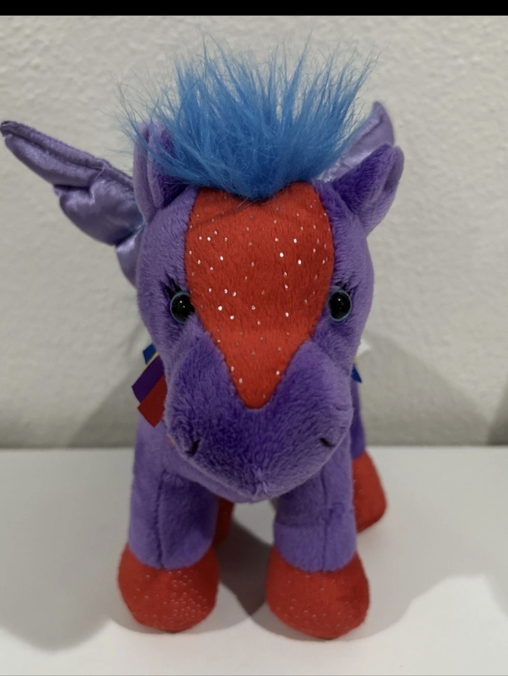 Webkinz Rainbow Pegasus Plush Ganz Purple Winged Horse No Code